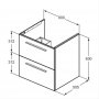 Ideal Standard i.life B 400mm Vessel Basin & 1000mm Furniture Units with 1 Shelf