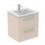 Ideal Standard i.life B Wall Hung 60cm 2 Drawer Matt Sandy Beige Vanity Unit