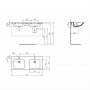 Ideal Standard i.life B Wall Hung 120cm 2 Drawer Matt Carbon Grey Vanity Unit