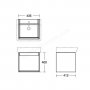 Ideal Standard Connect Air Cube 1 Drawer Vanity Unit for 500mm Basin (Gloss Grey with Matt White Interior)