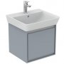 Ideal Standard Connect Air Cube 1 Drawer Vanity Unit for 500mm Basin (Gloss Grey with Matt White Interior)