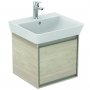 Ideal Standard Connect Air Cube 1 Drawer Vanity Unit for 500mm Basin (Light Brown Wood with Matt Light Brown Interior)