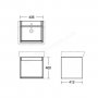 Ideal Standard Connect Air Cube 1 Drawer Vanity Unit for 500mm Basin (Light Grey Wood with Matt White Interior)