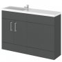 Essential Nevada I-Shaped Unit With Basin, Grey