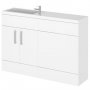 Essential Nevada I-Shaped Unit With Basin, White