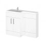 Essential Nevada Left Hand L-Shaped Unit With Basin, White