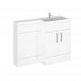 Essential Nevada Right Hand L-Shaped Unit With Basin, White