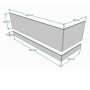 Essential Nevada End Bath Panel 560mm x 700mm, Cashmere Ash