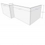Essential Nevada L Shaped Front Bath Panel 540mm x 1700mm, Grey