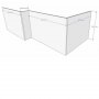 Essential Nevada L Shaped Front Bath Panel 540mm x 1700mm, White