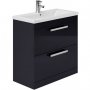 Essential Nevada 800mm Unit With Basin & 2 Drawers, Indigo Gloss