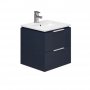 Essential Dakota 500mm Unit with Basin & 2 Drawers, Marine Blue