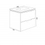 Essential Dakota 600mm Unit with Basin & 2 Drawers, Marine Blue