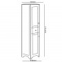 Essential Maine 2 Doors 1 Drawer Tall Boy Unit, Graphite Grey