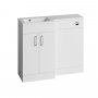 Essential Montana Left Hand 1000mm L-Shaped Unit with Basin, White