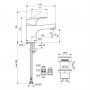 Ideal Standard Cerabase Single Lever Mini Basin Mixer with Clicker Waste