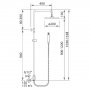 Essential Clever Urban Ext Thermostatic Shower, Matt Black