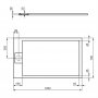 Ideal Standard i.life Ultra Flat S 1200 x 700mm Rectangular Shower Tray with Waste - Concrete Grey