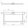 Ideal Standard i.life Ultra Flat S 1400 x 700mm Rectangular Shower Tray with Waste - Sand