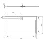 Ideal Standard i.life Ultra Flat S 1400 x 800mm Rectangular Shower Tray with Waste - Sand