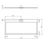 Ideal Standard i.life Ultra Flat S 1700 x 800mm Rectangular Shower Tray with Waste - Sand