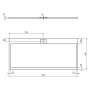 Ideal Standard i.life Ultra Flat S 2000 x 900mm Rectangular Shower Tray with Waste - Sand