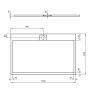 Ideal Standard i.life Ultra Flat S 1600 x 1000mm Rectangular Shower Tray with Waste - Sand