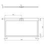 Ideal Standard i.life Ultra Flat S 1800 x 1000mm Rectangular Shower Tray with Waste - Sand