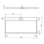 Ideal Standard i.life Ultra Flat S 1600 x 800mm Rectangular Shower Tray with Waste - Pure White