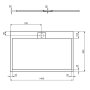 Ideal Standard i.life Ultra Flat S 1400 x 900mm Rectangular Shower Tray with Waste - Pure White