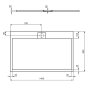 Ideal Standard i.life Ultra Flat S 1400 x 900mm Rectangular Shower Tray with Waste - Jet Black