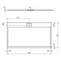 Ideal Standard i.life Ultra Flat S 1600 x 900mm Rectangular Shower Tray with Waste - Concrete Grey