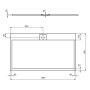 Ideal Standard i.life Ultra Flat S 1600 x 900mm Rectangular Shower Tray with Waste - Jet Black