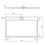 Ideal Standard i.life Ultra Flat S 1600 x 1000mm Rectangular Shower Tray with Waste - Concrete Grey