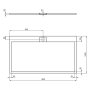 Ideal Standard i.life Ultra Flat S 1800 x 1000mm Rectangular Shower Tray with Waste - Pure White