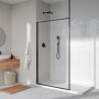 Roman Innov8 8mm 700mm Black Framed Wetroom Panel