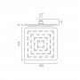 Vado Geometry 250mm Single Function Square Shower Head