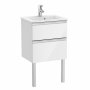 Roca The Gap Compact Gloss White 500mm 2 Drawer Vanity Unit with Basin