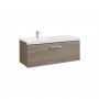 Roca Prisma Textured Ash 1100mm Basin & Unit with 1 Drawer - Left Hand