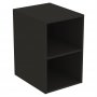 Ideal Standard i.life B Matt Carbon Grey Side Unit for Vanity Basins with 2 Shelves