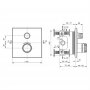Ideal Standard Ceratherm Navigo Built-In Square Thermostatic 1 Outlet Chrome Shower Mixer