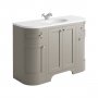 Harrogate Brunswick Dovetail Grey 1200mm Curved Vanity Unit with Basin