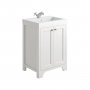 Harrogate Brunswick Arctic White 600mm Vanity Unit with Basin