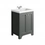 Harrogate Brunswick Spa Grey 600mm Vanity Unit with Basin