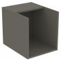 Ideal Standard i.life B Matt Quartz Grey Side Unit for Vessel Basins with 1 Shelf