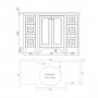 Harrogate Brunswick Arctic White 1200mm Vanity Unit with Carrara Solid Surface Basin