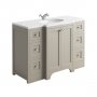 Harrogate Brunswick Dovetail Grey 1200mm Vanity Unit with Carrara Solid Surface Basin