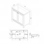 Harrogate Brunswick Dovetail Grey 900mm Vanity Unit with Basin