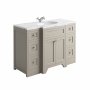 Harrogate Ripley Dovetail Grey 1200mm Vanity Unit & Carrara Solid Surface Basin