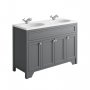 Harrogate Duchy Spa Grey 1200mm Vanity Unit & Double Basin